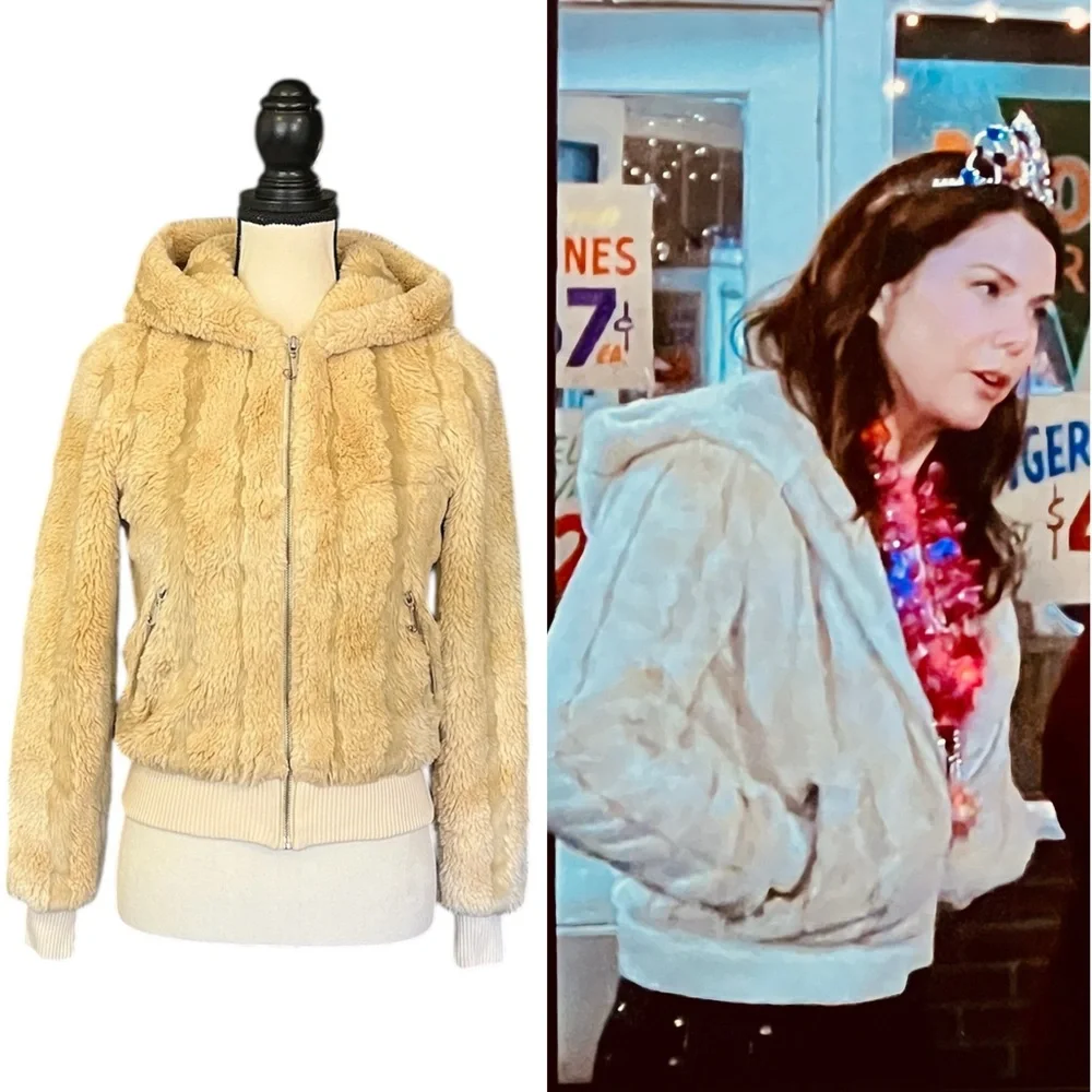 Vintage Juicy Couture Faux Fur Hoodie Coat ASO Lorelai Gilmore Girls - Picture 5 of 14
